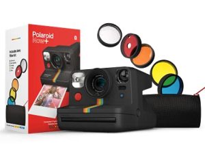 Polaroid Now+ Black (9061) - Bluetooth Connected I-Type Instant Film Camera with Bonus Lens Filter Set