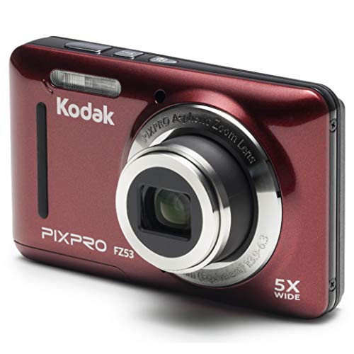 Kodak PIXPRO Friendly Zoom FZ53-RD 16MP Digital Camera with 5X Optical Zoom and 2.7" LCD Screen (Red) Kodak PIXPRO Friendly Zoom FZ53-RD 16MP Digital Camera with 5X Optical Zoom and 2.7" LCD Screen (Red)