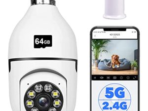 Wireless Bulb Camera WiFi HD 1080P 360 Degree Panoramic Light Bulb Camera