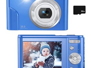 Digital Camera for Kids Boys and Girls - 36MP Children's Camera with 32GB SD Card,Full HD 1080P Rechargeable Electronic Mini Camera for Students
