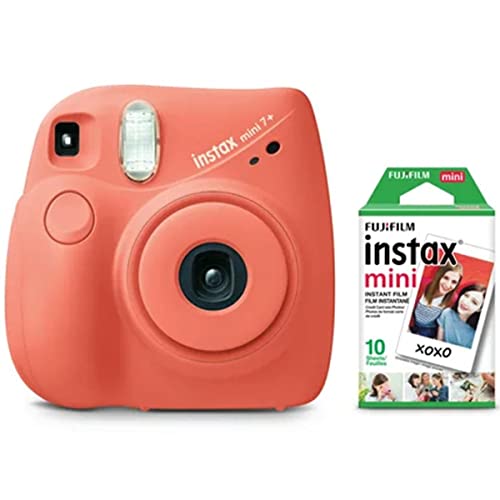FujiFilm Instax Mini 7+ Light Coral Bundle (10 Film Pack) FujiFilm Instax Mini 7+ Light Coral Bundle (10 Film Pack)