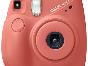 Fujifilm Instax Mini 7+ Camera with - Coral (Renewed)