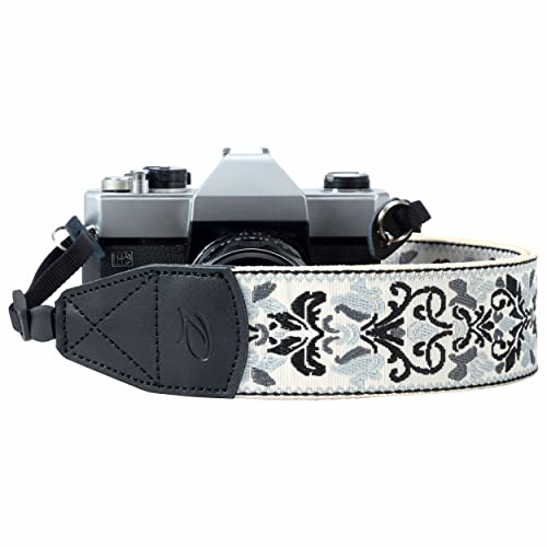 White Woven Vintage Camera Strap Christmas Gift for DSLR Camera - Embroidered Elegant Universal Neck&Shoulder Strap Adjustable White Woven Vintage Camera Strap Christmas Gift for DSLR Camera - Embroidered Elegant Universal Neck&Shoulder Strap Adjustable