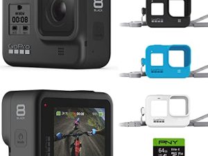 GoPro HERO8 Black + Lanyard + 64 GB SD Card - E-Commerce Packaging - Waterproof Digital Action Camera with Touch Screen 4K HD Video 12MP Photos Live Streaming Stabilization