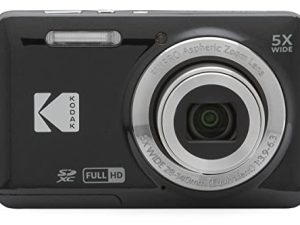 KODAK PIXPRO Friendly Zoom FZ55-BK 16MP Digital Camera with 5X Optical Zoom 28mm Wide Angle and 2.7" LCD Screen (Black)