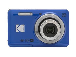KODAK PIXPRO Friendly Zoom FZ55-BL 16MP Digital Camera with 5X Optical Zoom 28mm Wide Angle and 2.7" LCD Screen (Blue)