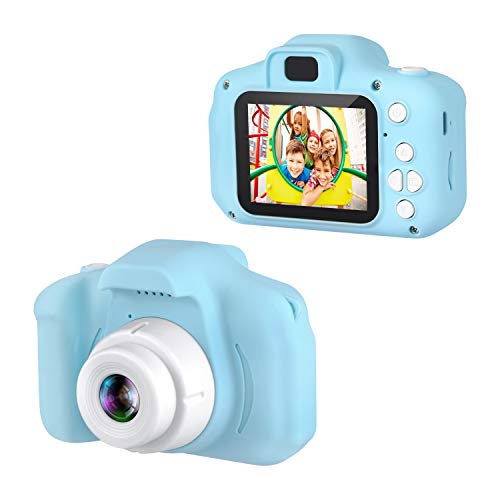 Dartwood 1080p Digital Camera for Kids with 2.0” Color Display Screen & Micro-SD Card Slot for Children - 32GB SD Card Included (Blue) Dartwood 1080p Digital Camera for Kids with 2.0” Color Display Screen & Micro-SD Card Slot for Children - 32GB SD Card Included (Blue)