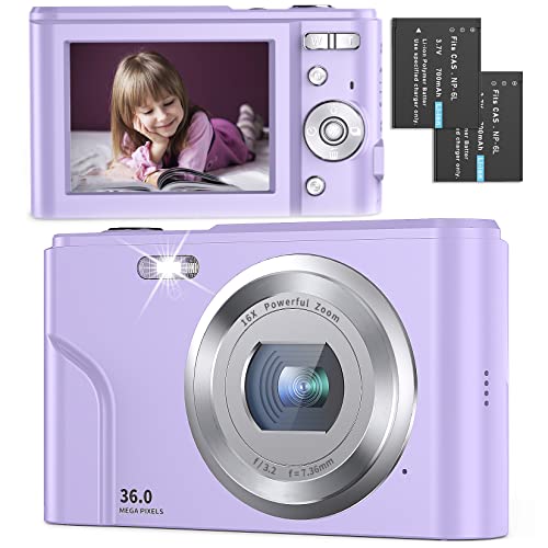Digital Camera FHD 1080P 36MP Vlogging Camera Rechargeable Kids Camera with 16X Digital Zoom Digital Camera FHD 1080P 36MP Vlogging Camera Rechargeable Kids Camera with 16X Digital Zoom