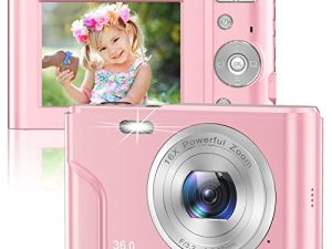 Digital Camera for Kids Girls and Boys - 1080P FHD Digital Camera 36MP LCD Screen Rechargeable Students Compact Camera Kid Camera with 16X Digital Zoom Vlogging Camera for Teens
