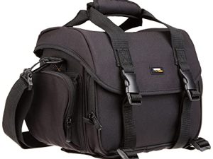 Amazon Basics Large DSLR Gadget Bag (Orange interior)