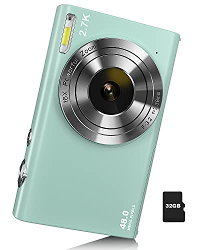 Digital Camera Auto Focus 2.7K 48MP Digital Point and Shoot Camera with 32GB Memory Card Digital Camera Auto Focus 2.7K 48MP Digital Point and Shoot Camera with 32GB Memory Card