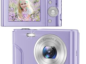 Digital Camera for Kids Girls and Boys - 1080P FHD Digital Camera 36MP LCD Screen Rechargeable Students Compact Camera Kid Camera with 16X Digital Zoom Vlogging Camera for Teens