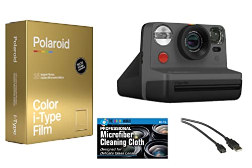 Polaroid Now i-Type Instant Film Camera (Black) + Polaroid Golden Moments Film Double Pack Gift Bundle Polaroid Now i-Type Instant Film Camera (Black) + Polaroid Golden Moments Film Double Pack Gift Bundle