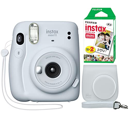 Fujifilm Instax Mini 11 Instant Camera Ice White + Minimate Custom Case + Fuji Instax Film 20 Sheets Twin Pack Fujifilm Instax Mini 11 Instant Camera Ice White + Minimate Custom Case + Fuji Instax Film 20 Sheets Twin Pack