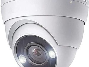 5MP Full Color Night Vision Turret Dome IP Camera with Visible White LED Lights
