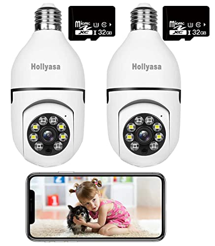 2 Pack Light Socket Security Camera 1080P Lightbulb Camera Outdoor Wireless WiFi 2 Pack Light Socket Security Camera 1080P Lightbulb Camera Outdoor Wireless WiFi