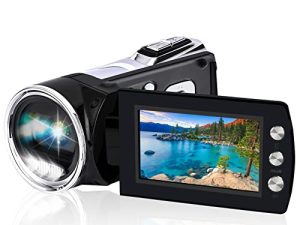 Camcorder Digital Video Camera HD Camera 1080P 24MP 2.7 TFT LCD Screen 8X Digital Zoom 270 Degrees Rotation Video Camera Camcorder for Sport/YouTube/Short Films Video Recording（Black）