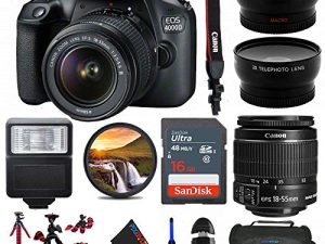 EOS 4000D DSLR Camera with 18-55mm f/3.5-5.6 III Lens - Pixi Advanced Bundle (International Version) (Renewed)