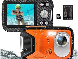 YEEIN 16FT Waterproof Digital Camera 21MP Underwater Camcorder with 32G Card and Rechargeable Battery