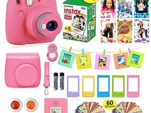 Fujifilm Instax Mini 9 Instant Camera + Shutter Compatible Carrying Case + Fuji Film Value Pack (20 Sheets) + Shutter Accessories Bundle