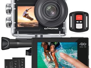 Exprotrek 4K Action Camera with Touch Screen