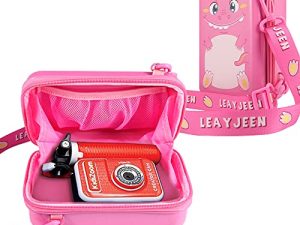 Leayjeen Pink Kids Camera Case Compatible with VTech KidiZoom Creator Cam/Dragon Touch and More Instant Print Camera for Kids,Kids Digital Video Camera and Accessories(Case Only) Pink