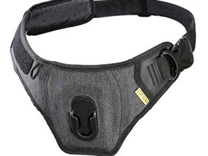 Cotton Carrier Slingbelt with Tether for One Camera. Camera Harness for Hiking and Traveling for Hands-Free Carrying