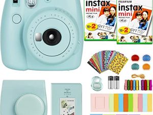 Fujifilm Instax Mini 9 Instant Camera + Fujifilm Instax Mini Film (40 Sheets) Bundle with Deals Number One Accessories Including Carrying Case