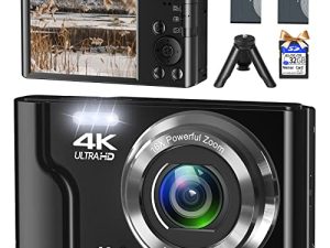 VJIANGER 4K 48MP Ditial Camera for Photography 2.8" Vlogging Camera for YouTube Compact Portable Video Camera with Manualfocus