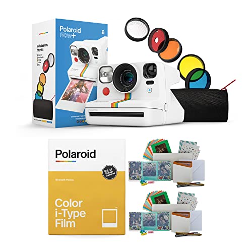 Polaroid Now+ Instant Film Camera (White) with Color Instant Film and Film Kit Bundle (3 Items) Polaroid Now+ Instant Film Camera (White) with Color Instant Film and Film Kit Bundle (3 Items)