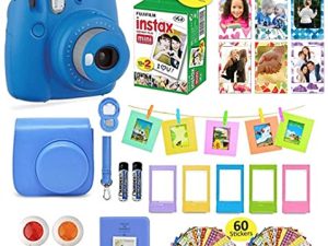 Fujifilm Instax Mini 9 Instant Camera + Shutter Compatible Carrying Case + Fuji Film Value Pack (20 Sheets) + Shutter Accessories Bundle