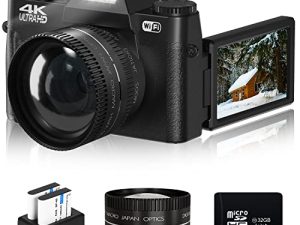 4K Vlogging Camera 48MP Digital Camera for Photography on YouTube with WiFi