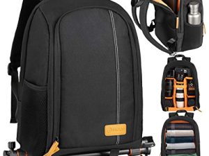 TARION Camera Backpack Waterproof Camera Bag Large Capacity Camera Case Photography Backpack with 15 Inch Laptop Compartment Rain Cover for Men Women Photographer DSLR SLR Cameras Lens Tripod