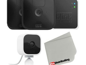 Outdoor Blink Wireless Security Camera with Indoor Mini Camera Bundle and Microfiber Cloth (Black - 2 Cam) 2 Count (Pack of 1) FDA MASK 95 FDA MASK 95