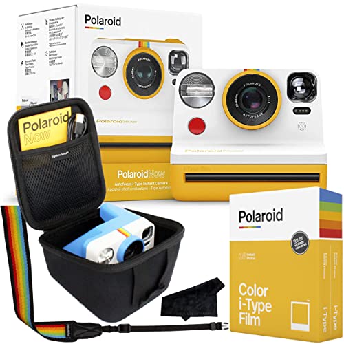 Polaroid Originals Now I-Type Instant Camera with 16 Color Film Photos and Signature Series Case Polaroid Originals Now I-Type Instant Camera with 16 Color Film Photos and Signature Series Case