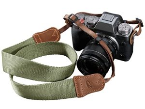 Light Green Camera Strap - Double Layer top-grain Cowhide Ends