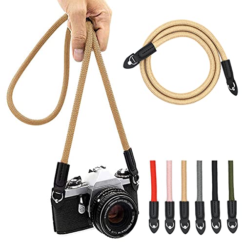 Eorefo Camera Strap Vintage 100cm Nylon Climbing Rope Camera Neck Shoulder Strap for Micro Single and DSLR Camera(Brown) Eorefo Camera Strap Vintage 100cm Nylon Climbing Rope Camera Neck Shoulder Strap for Micro Single and DSLR Camera(Brown)