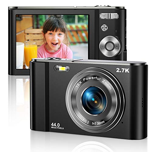 Digital Camera 2.7K Ultra HD Mini Camera 44MP 2.8 Inch LCD Screen Rechargeable Students Compact Camera Pocket Camera with 16X Digital Zoom YouTube Vlogging Camera for Kids Digital Camera 2.7K Ultra HD Mini Camera 44MP 2.8 Inch LCD Screen Rechargeable Students Compact Camera Pocket Camera with 16X Digital Zoom YouTube Vlogging Camera for Kids