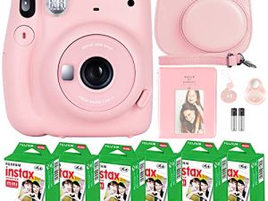 Fujifilm Instax Mini 11 Camera with Fujifilm Instant Mini Film (60 Sheets) Bundle with Deals Number One Accessories Including Carrying Case