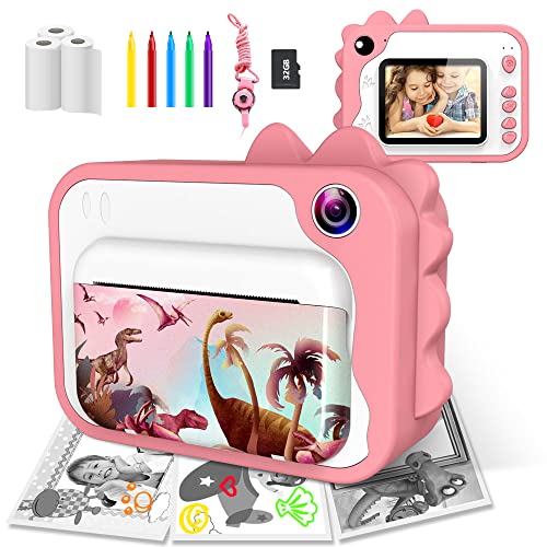 USHINING Instant Print Camera for Kids 12MP Digital Camera for Kids Aged 3-12 Ink Free Printing Video Camera for Kids 1080P 2.4 Inch Screen with 32GB SD Card USHINING Instant Print Camera for Kids 12MP Digital Camera for Kids Aged 3-12 Ink Free Printing Video Camera for Kids 1080P 2.4 Inch Screen with 32GB SD Card