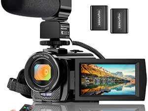 Video Camera Camcorder Digital YouTube Vlogging Camera Recorder FHD 1080P 24.0MP 3.0 Inch 270 Degree Rotation Screen 16X Digital Zoom Camcorder with Microphone