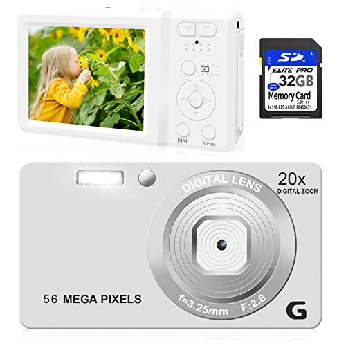 Digital Camera for Photography 4K 56MP Cameras for Kids Autofocus Small Portable Camera 20X Digital Zoom Lightweight Camera for Children Digital Camera for Photography 4K 56MP Cameras for Kids Autofocus Small Portable Camera 20X Digital Zoom Lightweight Camera for Children