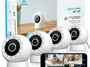 LaView 4MP 2K Security Cameras Outdoor Indoor Wired