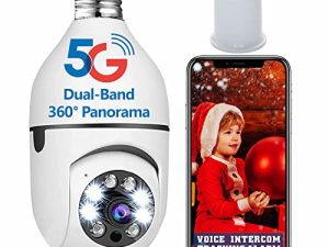 3MP Light Bulb Security Camera 5G&2.4G WIFI Outdoor