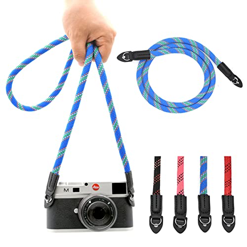 Eorefo Camera Strap Vintage 100cm Nylon Climbing Rope Camera Neck Shoulder Strap for Micro Single and DSLR Camera(Blue) Eorefo Camera Strap Vintage 100cm Nylon Climbing Rope Camera Neck Shoulder Strap for Micro Single and DSLR Camera(Blue)