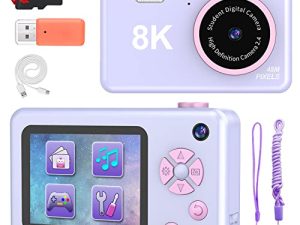 Digital Camera for 6-18 Years Old Boys and Girls - 48MP Kids Camera with 32GB SD Card