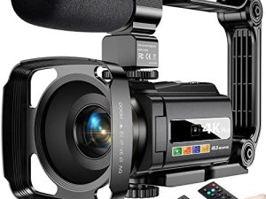 4K Video Camera Camcorder 48MP Ultra HD Video Camera Wifi Vlogging Camera for YouTube 16X Digital Video Camera with Microphone 6-Axis Anti-Shake IR Night Vision Video Recorder(2022 Newest 4K Plus)