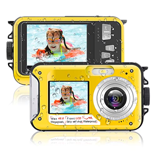 Kaisoon Tech Underwater Camera 10FT Waterproof Digital Camera HD 2.7K 48MP Video Waterproof Camera Selfie Dual Screen 16X Underwater Camera for Snorkeling Kaisoon Tech Underwater Camera 10FT Waterproof Digital Camera HD 2.7K 48MP Video Waterproof Camera Selfie Dual Screen 16X Underwater Camera for Snorkeling