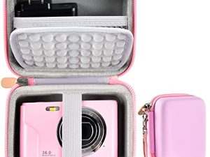 GWCASE Camera Case Compatible with Sevenat/ for AUTPIRLF/ for Lecran/ for AbergBest/ for Aufoya Digital Camera FHD 1080P 36.0 MP Vlogging Camera. Carrying Storage Holder for USB Cable (Box Only)-Pink