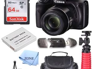 Canon PowerShot SX540 HS 20.3MP Digital Camera with 50x Optical Zoom + 64GB Delux Accessory Bundle (Renewed)